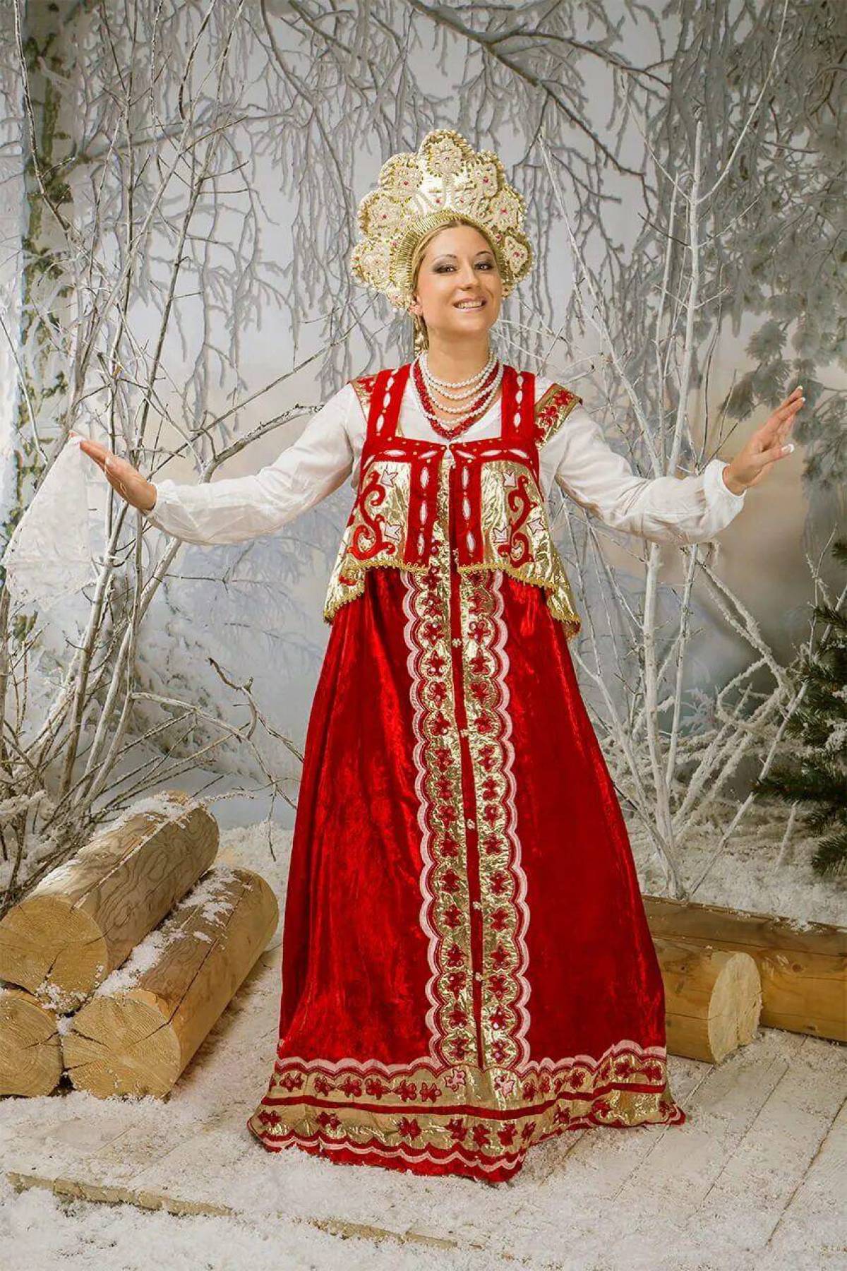 Girls in Slavic costumes in Leipzig