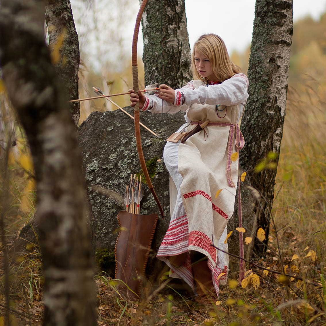 Sexy photo Girls in Slavic costumes in Leipzig